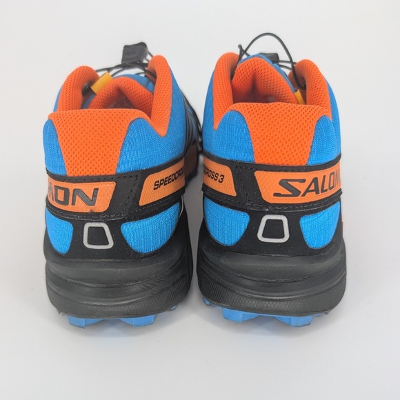 Salomon Speedcross 3 Men 9 Blue Orange Trail Running Shoes Outdoor Hiking Tech - Picture 6 of 11